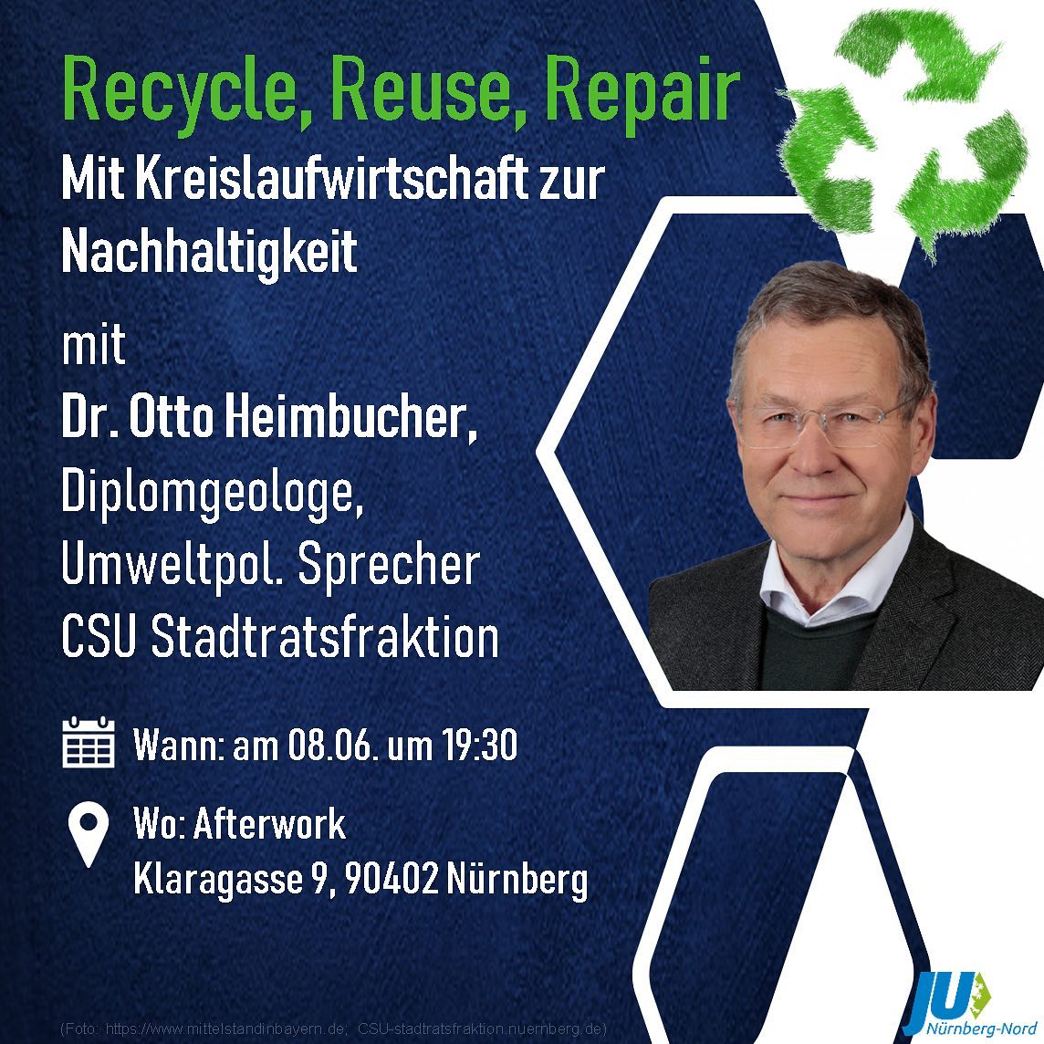 Bild zur Veranstaltung Recycle, Reuse, Repair - Mit Kreislaufwirtschaft zur Nachhaltigkeit